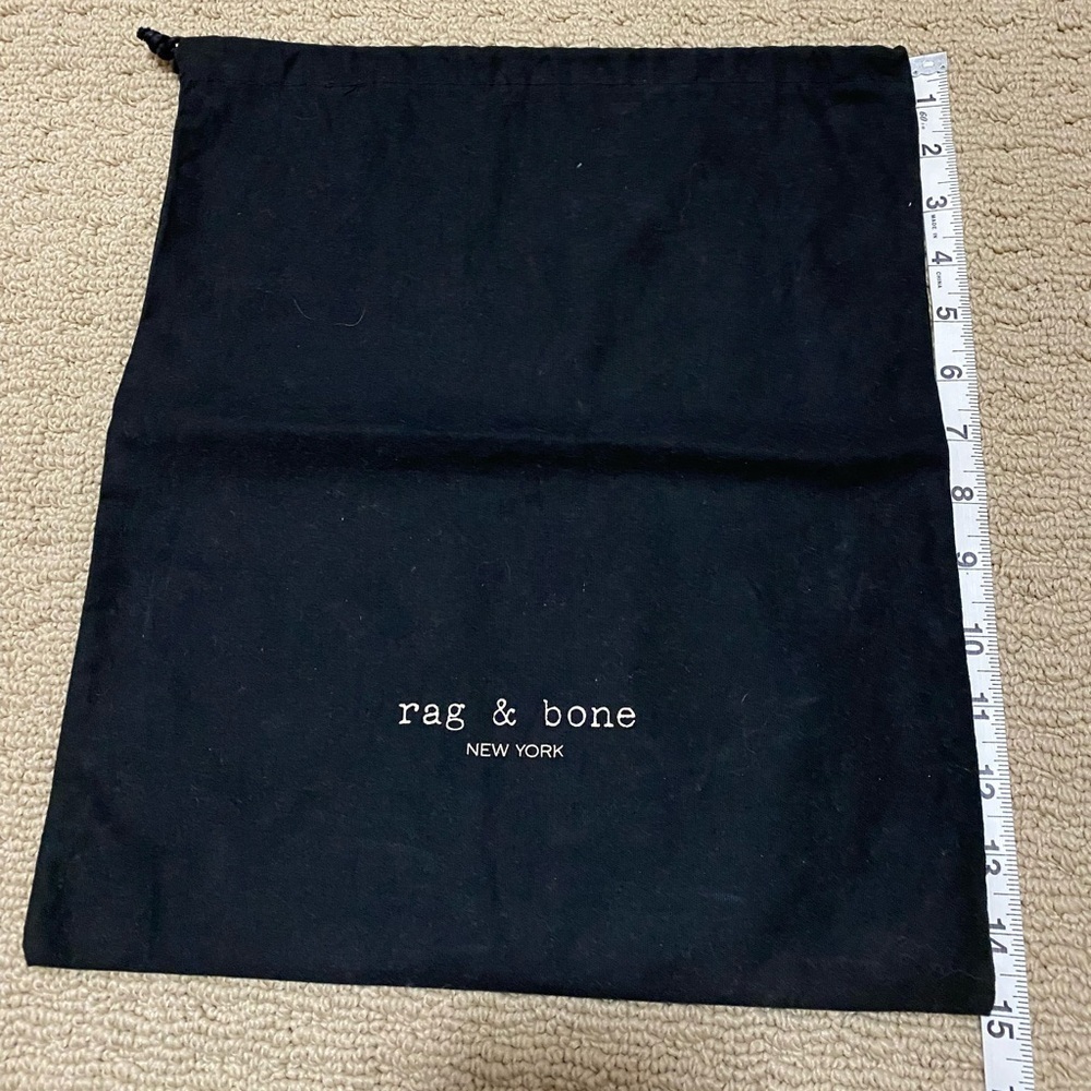 Rag & Bone Black Dust Bag 15x13 with Draw String Closure. - Picture 3 of 5